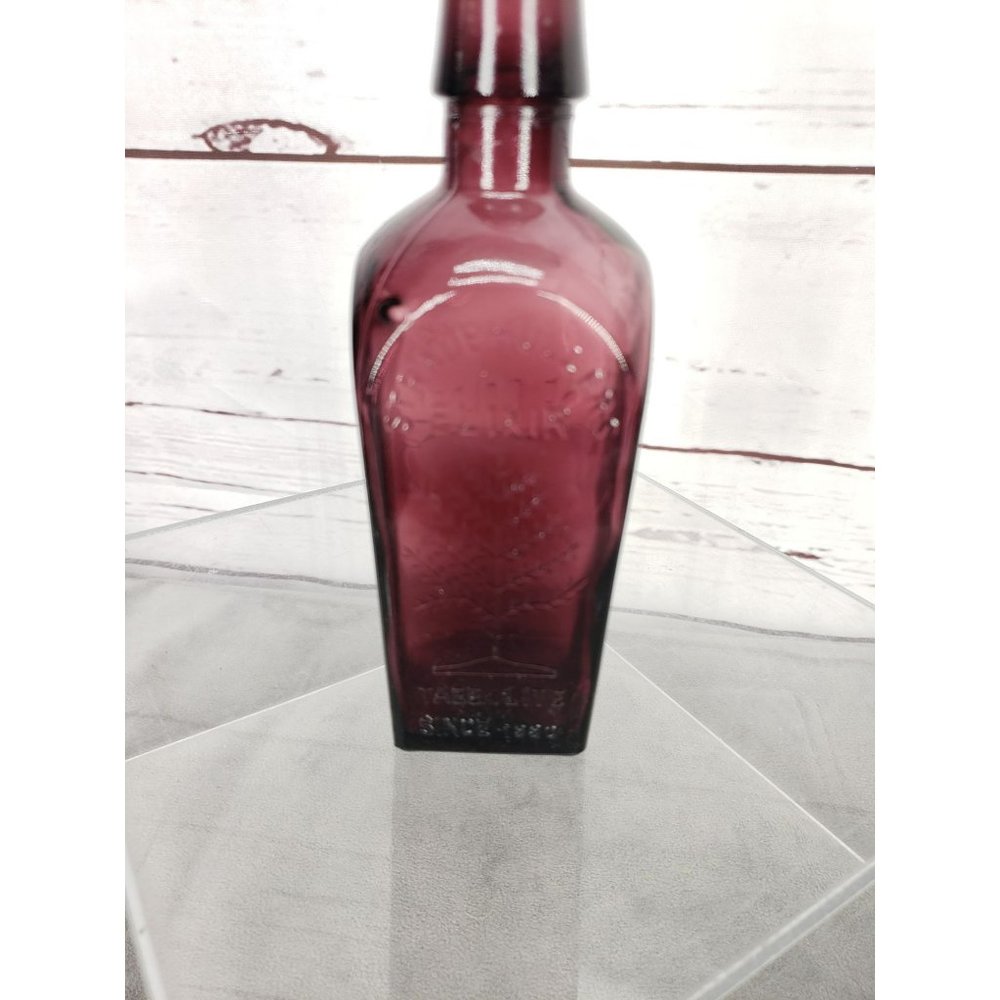 Straubmullers Elixir Tree Of LIfe Purple Glass‎ Bottle Nectar Of The Golden Life